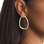 Ladies' Earrings Calvin Klein SCULPTURAL Stainless steel Golden