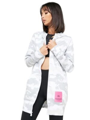 Women's Sports Jacket Calvin Klein Full Zip White