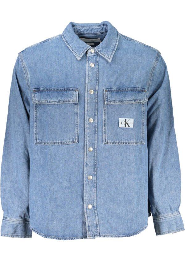 CALVIN KLEIN MEN'S BLUE LONG SLEEVE SHIRT