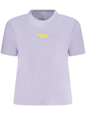 CALVIN KLEIN WOMEN'S SHORT SLEEVE T-SHIRT PURPLE