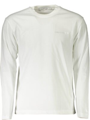 CALVIN KLEIN WHITE MEN'S LONG SLEEVED T-SHIRT